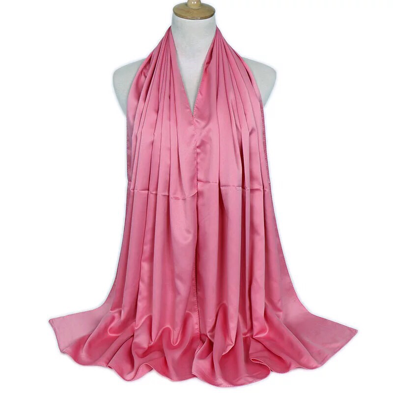 Maryam's Diamond Style Stunning Plain Satin Shawl/Hijab