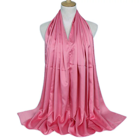 Maryam's Diamond Style Stunning Plain Satin Shawl/Hijab