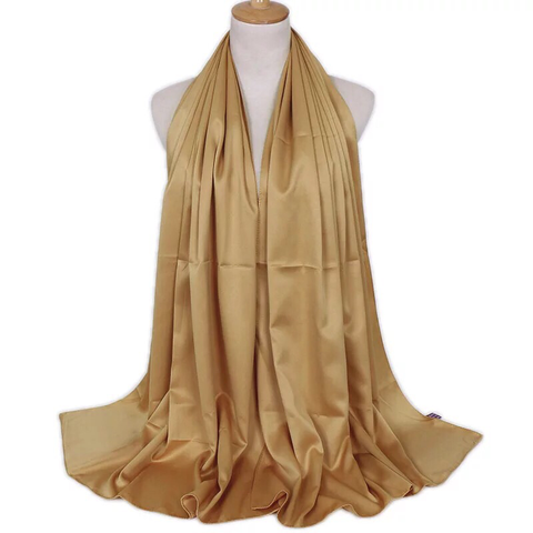 Maryam's Diamond Style Stunning Plain Satin Shawl/Hijab