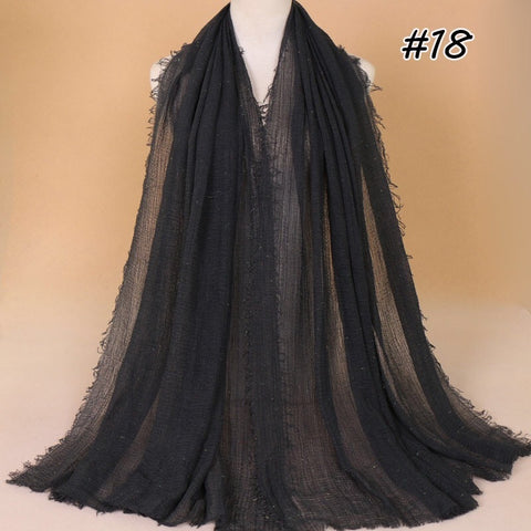 Maryam's Diamond Style Latest Premium Shimmer Cotton Crinkle Hijab