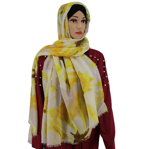 Maryam's Diamond Style Printed Cotton Viscose Hijab/Shawl