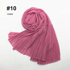 Maryam's Diamond Style Lurex Pleated Chiffon Crinkle with Beads Hijab