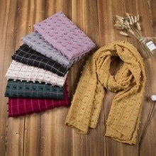 Maryam's Diamond Style Plain Checked Cotton Crinkle Hijab