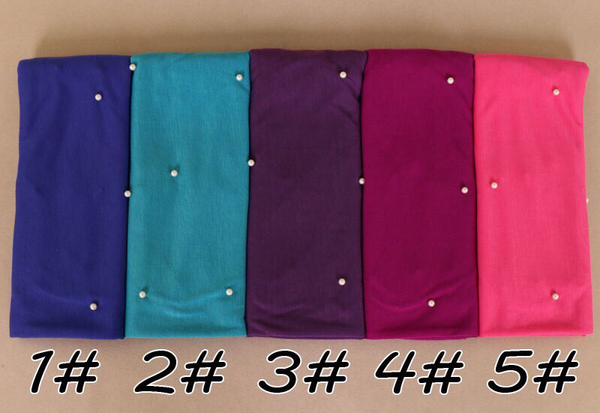 Maryam's Diamond Style Premium Jersey with Pearls Hijab/Shawl