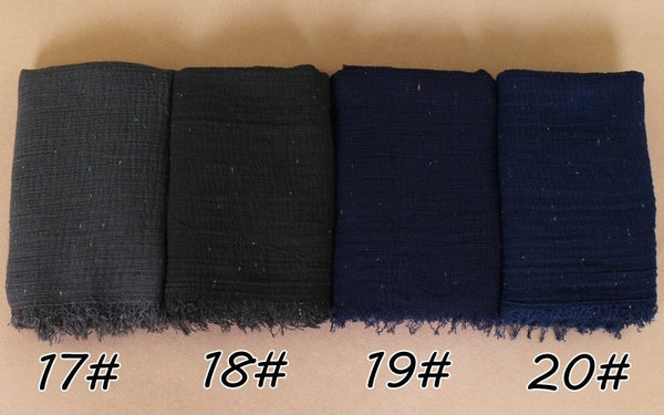Maryam's Diamond Style Latest Premium Shimmer Cotton Crinkle Hijab