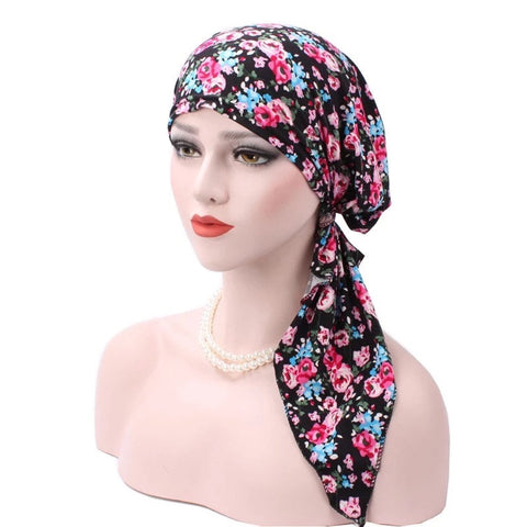 Maryam's Diamond Style Pre-Tied Flower Print Hijab