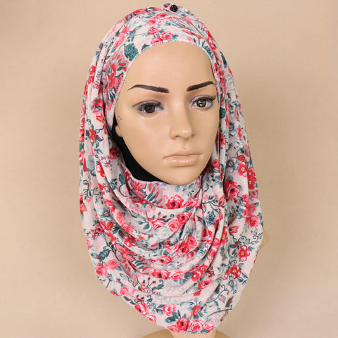 Maryam's Diamond Style Premium Printed Jersey Hijab/Shawl
