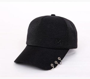 Maryam's Diamond Style Metal M Ring Classic 8 Panel Unisex Baseball Cap