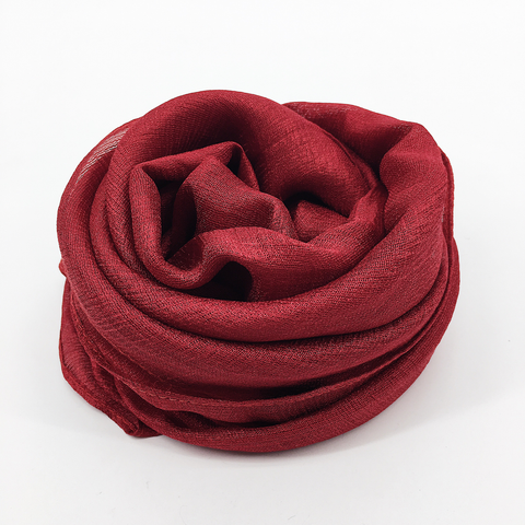 Maryam's Diamond Style Plain Linen Silk Polyester Hijab