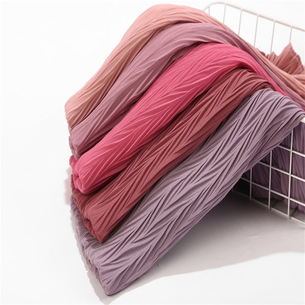 Maryam's Diamond Style Pleated Chiffon Hijab