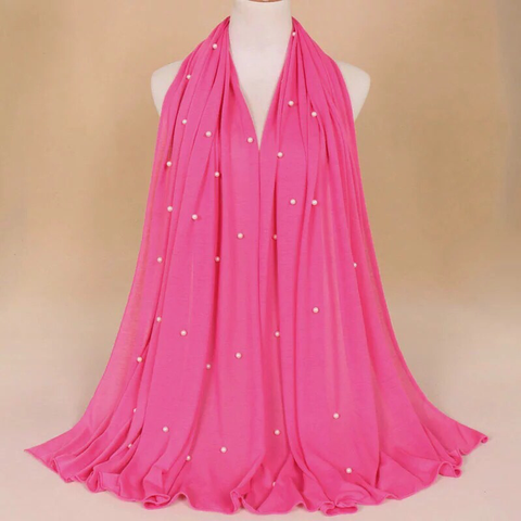 Maryam's Diamond Style Premium Jersey with Pearls Hijab/Shawl