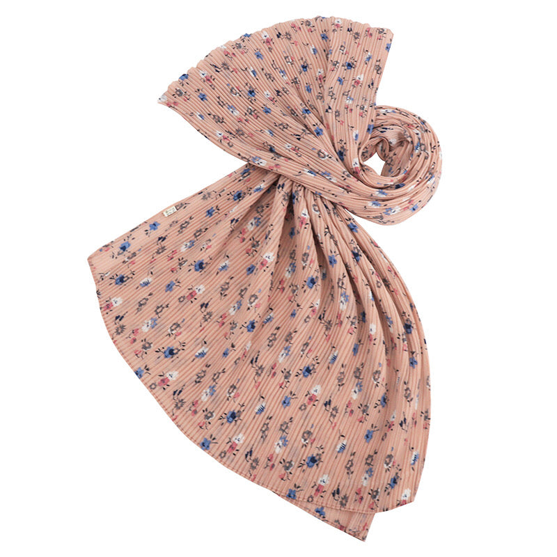 Maryam’s Diamond Style Premium Printed Pleated Chiffon Hijab