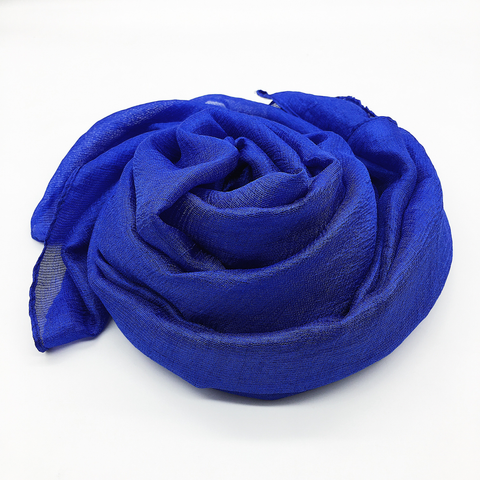 Maryam's Diamond Style Plain Linen Silk Polyester Hijab
