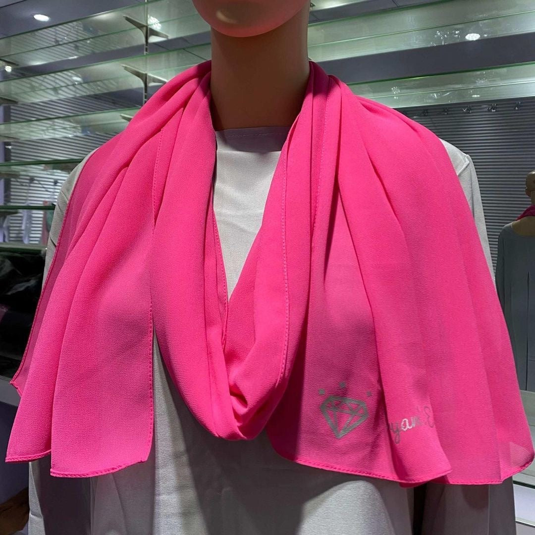 Maryam’s Diamond Style Plain Signature Chiffon Hijab