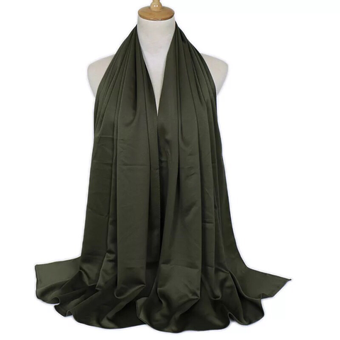 Maryam's Diamond Style Stunning Plain Satin Shawl/Hijab