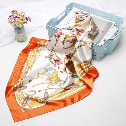 Maryam's Diamond Style Stunning Silk Satin Printed Shawl/Hijab