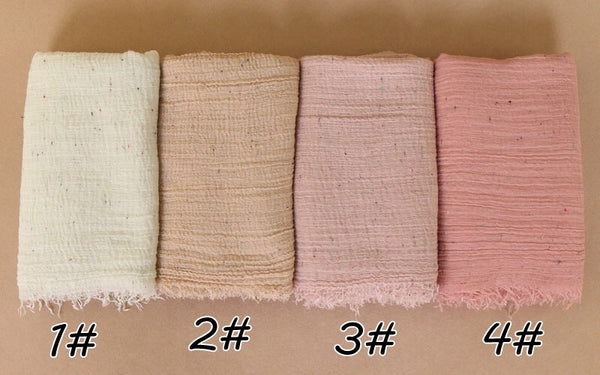 Maryam's Diamond Style Latest Premium Shimmer Cotton Crinkle Hijab