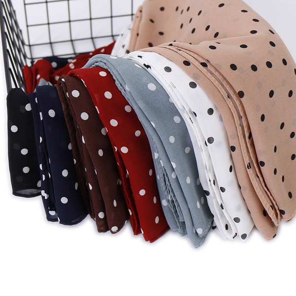 Maryam's Diamond Style Polka Dot Bubble Chiffon Hijab
