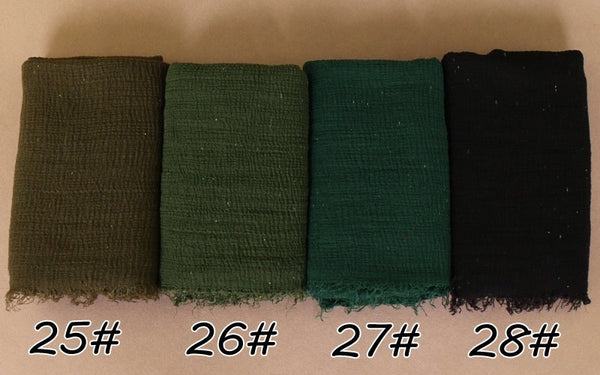 Maryam's Diamond Style Latest Premium Shimmer Cotton Crinkle Hijab