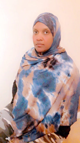 Maryam's Diamond Style Unique Tie - Dye Jersey Hijab