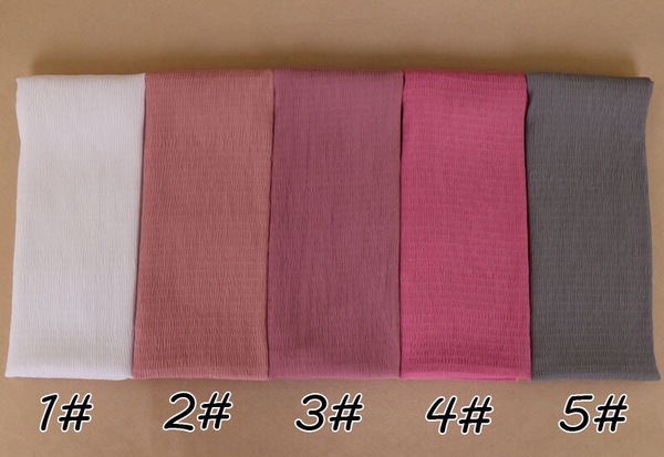 Maryam's Diamond Style Plain Crumple Wrinkle  Crinkle Chiffon Hijab
