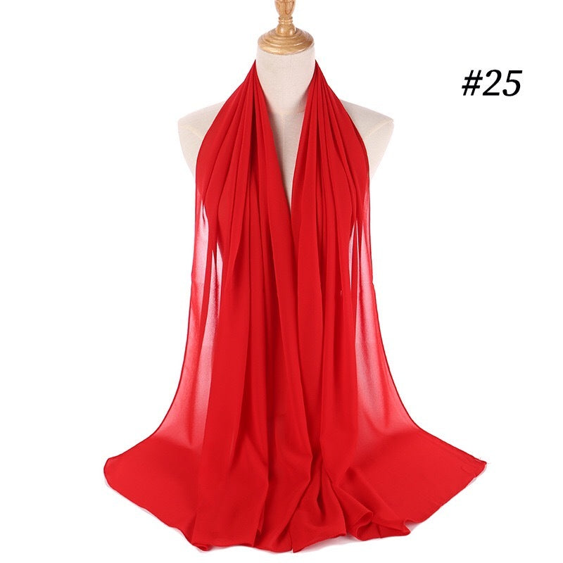 Maryam's Diamond Style Georgette Soft Chiffon Scarf/Hijab