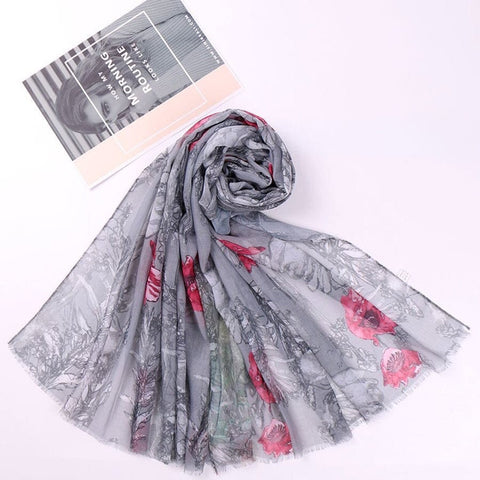 Maryam’s Diamond Style Floral Printed Cotton Hijab