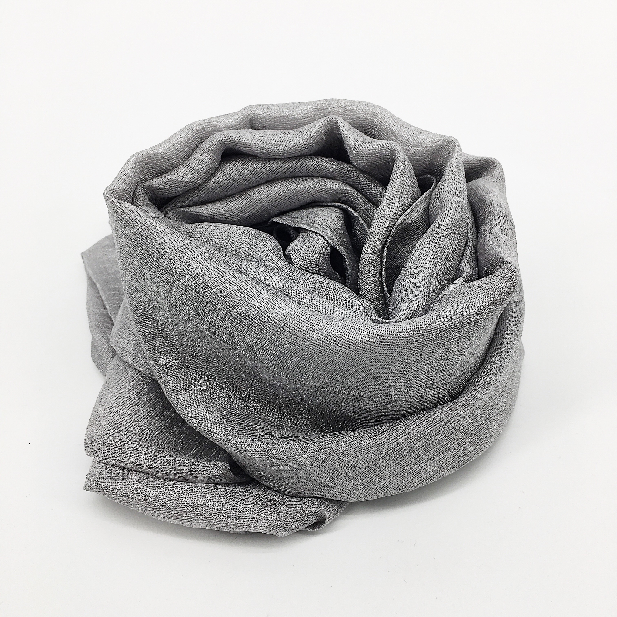 Maryam's Diamond Style Plain Linen Silk Polyester Hijab