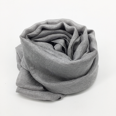 Maryam's Diamond Style Plain Linen Silk Polyester Hijab