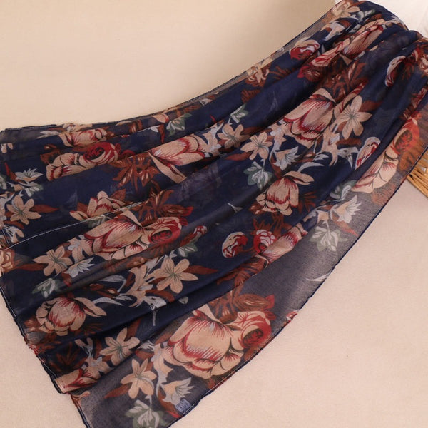 Maryam's Diamond Style Floral Print Viscose Soft Hijab/Shawl