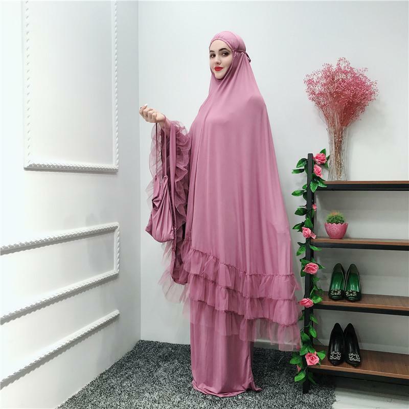 Maryam's Diamond Style Two Piece Jilbab Khimar with Skirt Set