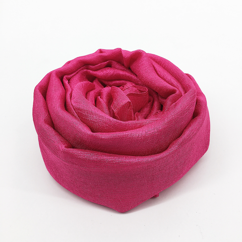 Maryam's Diamond Style Plain Linen Silk Polyester Hijab
