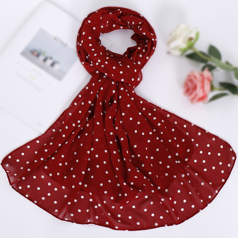 Maryam's Diamond Style Polka Dot Bubble Chiffon Hijab