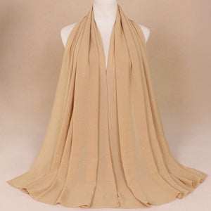 Maryam's Diamond Style Plain Chiffon Hijab with Silver Dot Hijab