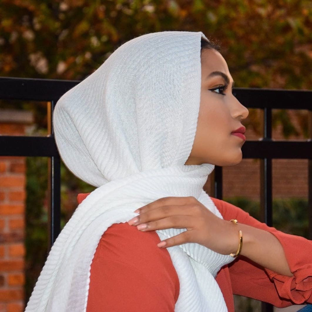 Maryam's Diamond Style Ridge Viscose Crumpled Hijab