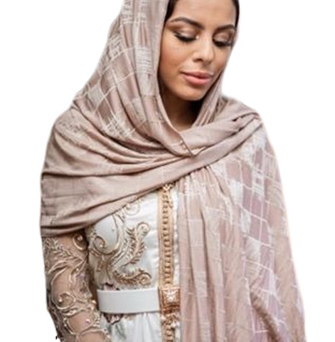 Maryam's Diamond Style Stunning Imitation Jersey Stretchy Nylon Hijab/Shawl
