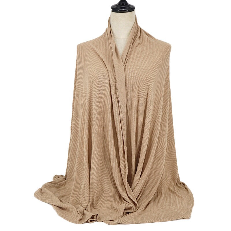 Maryam's Diamond Style Geometric Pattern Jersey Stretchy Nylon Hijab