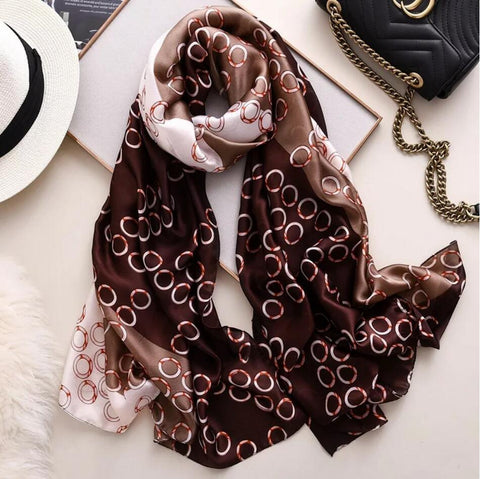Maryam's Diamond Style Stunning Silk Satin Printed Shawl/Hijab