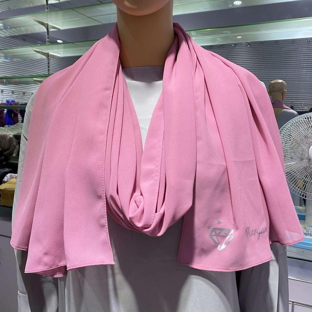 Maryam’s Diamond Style Plain Signature Chiffon Hijab