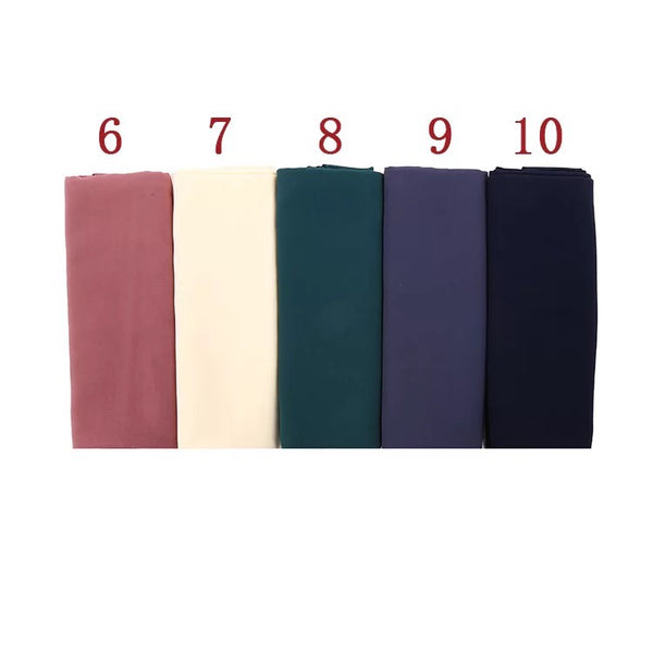 Maryam's Diamond Style Plain Premium Chiffon Scarf/Hijab