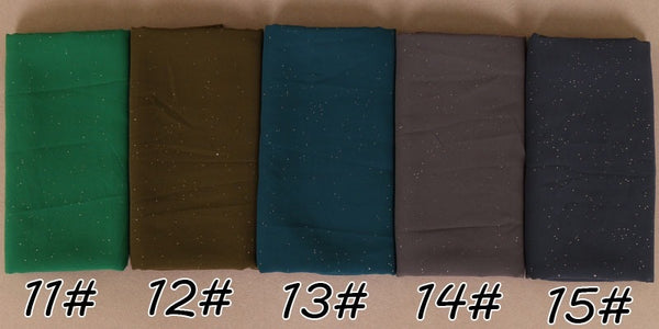 Maryam's Diamond Style Plain Chiffon Hijab with Silver Dot Hijab