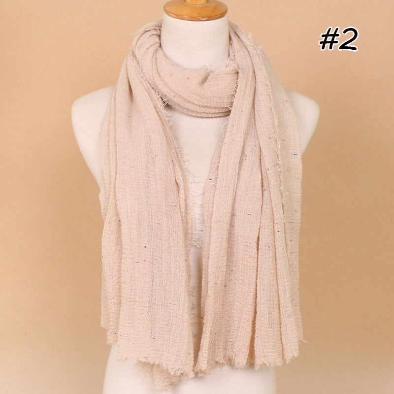 Maryam's Diamond Style Latest Premium Shimmer Cotton Crinkle Hijab