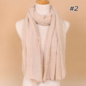 Maryam's Diamond Style Latest Premium Shimmer Cotton Crinkle Hijab