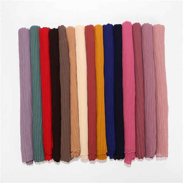 Maryam's Diamond Style Pleated Chiffon Hijab