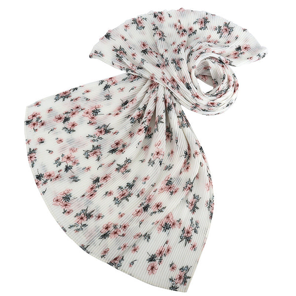 Maryam’s Diamond Style Premium Printed Pleated Chiffon Hijab