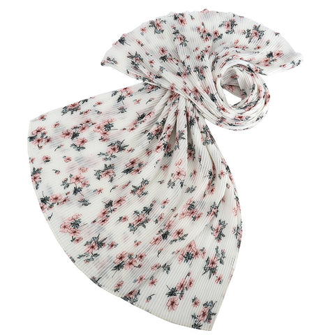 Maryam’s Diamond Style Premium Printed Pleated Chiffon Hijab