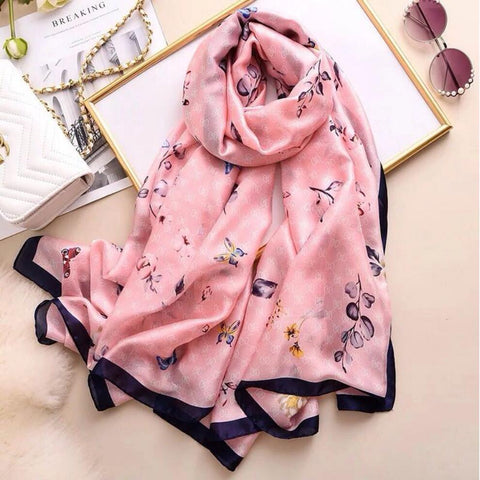 Maryam's Diamond Style Stunning Silk Satin Printed Shawl/Hijab
