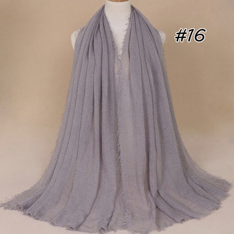 Maryam's Diamond Style Latest Premium Shimmer Cotton Crinkle Hijab