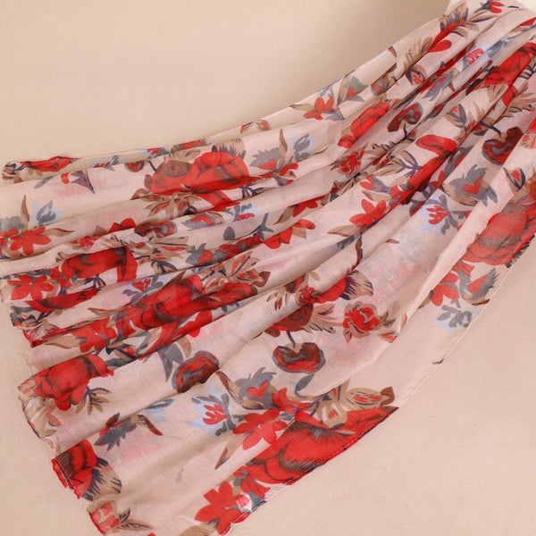 Maryam's Diamond Style Floral Print Viscose Soft Hijab/Shawl