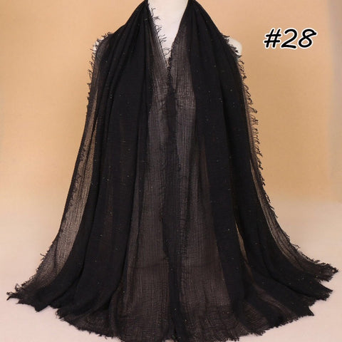 Maryam's Diamond Style Latest Premium Shimmer Cotton Crinkle Hijab